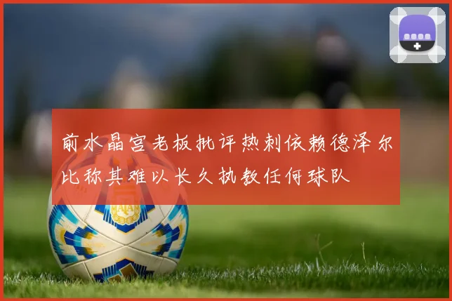 前水晶宫老板批评热刺依赖德泽尔比称其难以长久执教任何球队